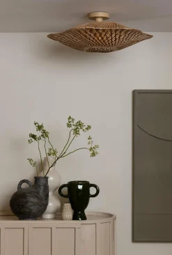 Good&Mojo Plafondlamp Madura bamboe ø60x15cm naturel bruin M Sale