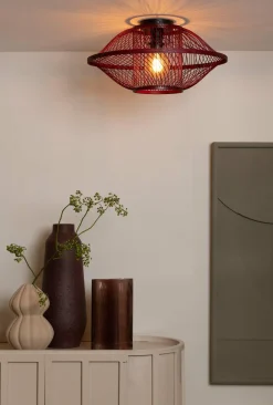 Good&Mojo Plafondlamp Maui bamboe burgundy S Online