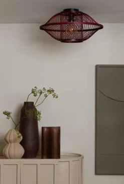 Good&Mojo Plafondlamp Maui bamboe burgundy S Online
