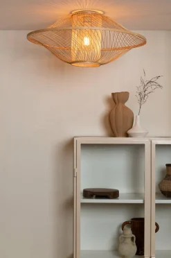 Good&Mojo Plafondlamp Maui bamboe ø70xh.30cm naturel L Clearance