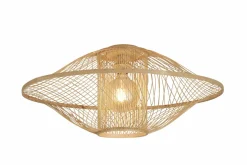 Good&Mojo Plafondlamp Maui bamboe ø70xh.30cm naturel L Clearance