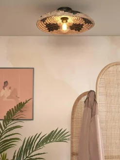 Good&Mojo Plafonniere Andros dia. 45cm zwart/naturel/wit Sale