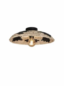 Good&Mojo Plafonniere Andros dia. 45cm zwart/naturel/wit Sale
