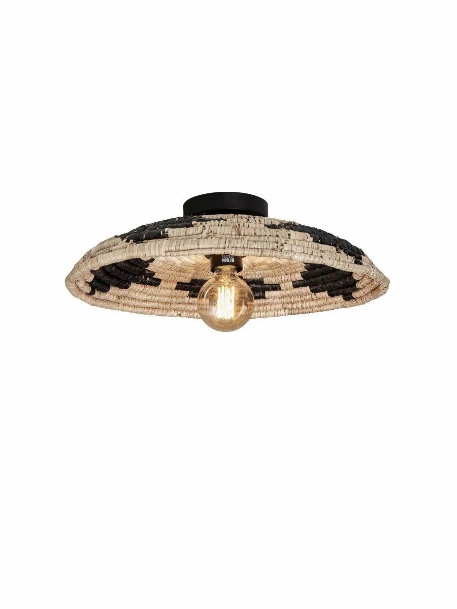 Good&Mojo Plafonniere Andros dia. 45cm zwart/naturel/wit Sale