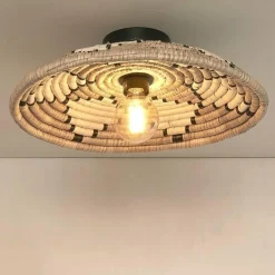 Good&Mojo Plafonniere Andros dia. 45cm naturel/wit New