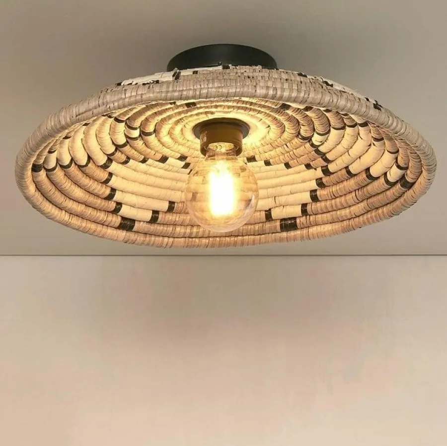 Good&Mojo Plafonniere Andros dia. 45cm naturel/wit New
