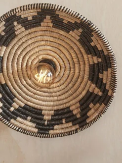 Good&Mojo Plafonniere Andros dia. 45cm zwart/naturel Discount
