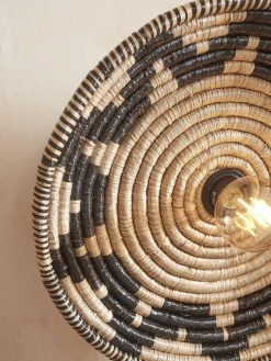 Good&Mojo Plafonniere Andros dia. 45cm zwart/naturel Discount