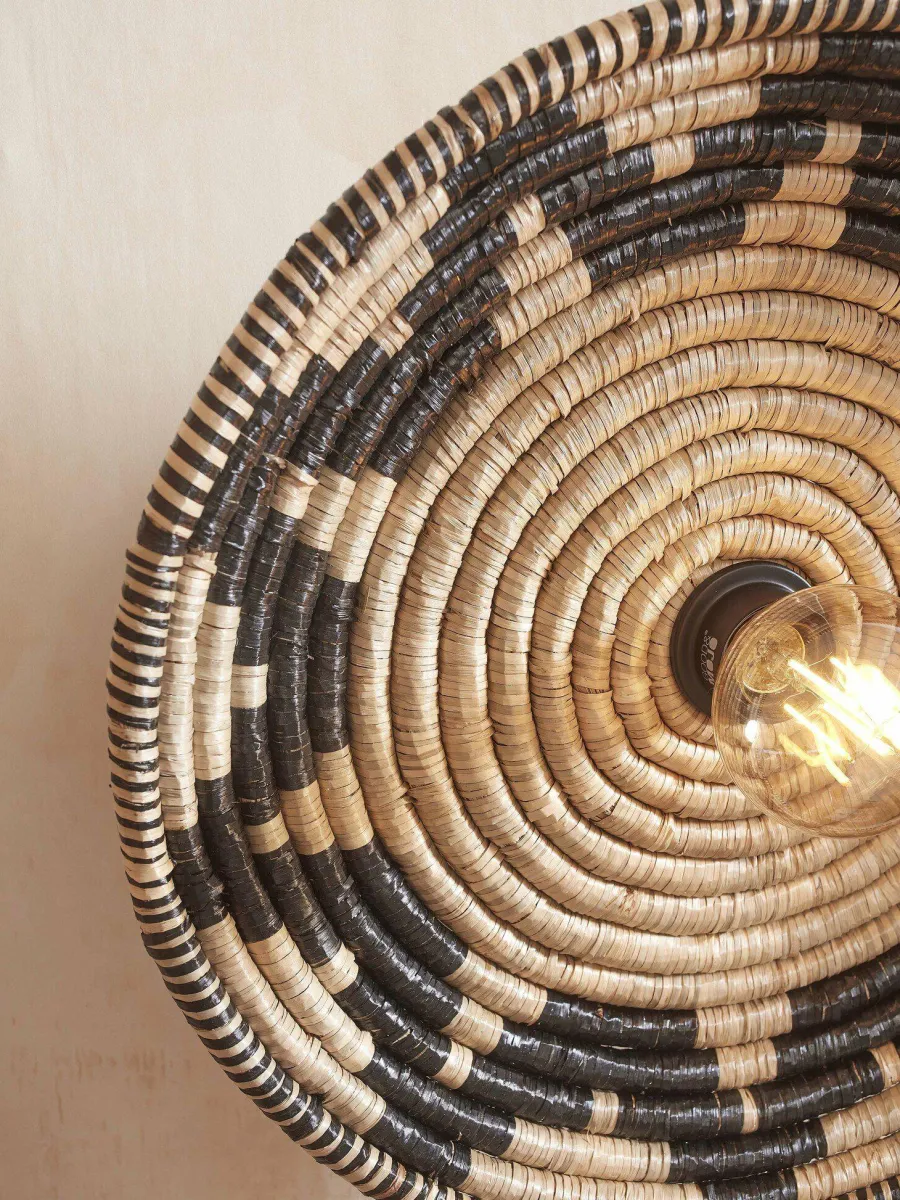 Good&Mojo Plafonniere Andros dia. 45cm zwart/naturel Discount