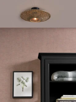 Good&Mojo Plafonniere Bali bamboe dia. 44 x 12 cm zwart/naturel S Best