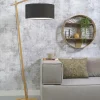 Good&Mojo Vloerlamp Andes bamboe eco linnen donkergrijs Best