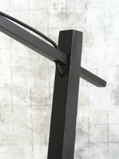 Good&Mojo Vloerlamp Andes bamboe zwart eco linnen wit Outlet