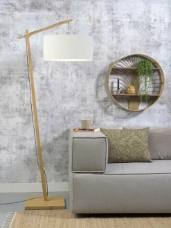 Good&Mojo Vloerlamp Andes bamboe eco linnen wit Clearance