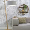 Good&Mojo Vloerlamp Andes bamboe eco linnen lichtgrijs Clearance