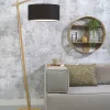 Good&Mojo Vloerlamp Andes bamboe eco linnen zwart Sale