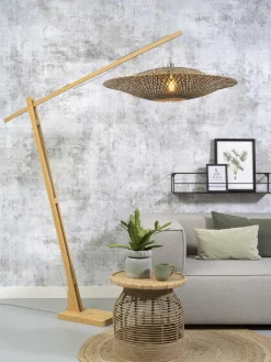 Good&Mojo Vloerlamp Bali bamboe naturel zwart naturel L Ø 87 cm Best