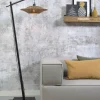 Good&Mojo Vloerlamp Bali bamboe zwart kap 44x12cm zwart naturel M Clearance