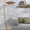 Good&Mojo Vloerlamp Bali bamboe naturel naturel/zwart M kap Ø60 Hot