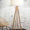 Good&Mojo Vloerlamp bamboe 4-poot Everest linnen wit Outlet