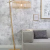 Good&Mojo Vloerlamp Bromo bamboe S naturel – kap Ø 40 naturel