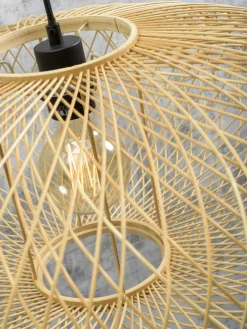 Good&Mojo Vloerlamp Cango bamboe naturel S 176 cm kap Ø 60 naturel New