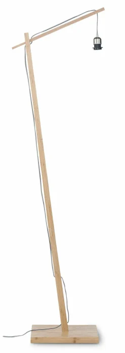 Good&Mojo Vloerlamp Cango bamboe naturel S 176 cm kap Ø 60 naturel New