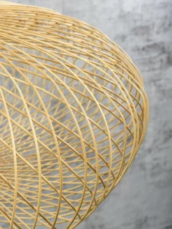 Good&Mojo Vloerlamp Cango bamboe naturel L 207cm kap Ø 60 naturel Clearance