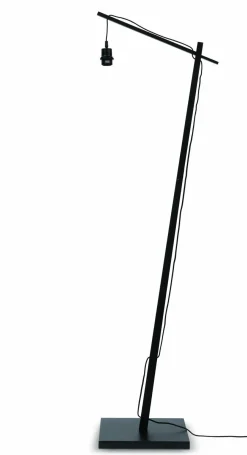 Good&Mojo Vloerlamp Cango bamboe zwart S 176 cm kap Ø 60 zwart Hot