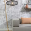 Good&Mojo Vloerlamp Cango bamboe naturel S 176 cm kap Ø 60 zwart Clearance