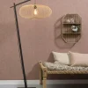 Good&Mojo Vloerlamp Cango bamboe zwart S 176 cm kap Ø 60 naturel Sale