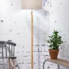 Good&Mojo Vloerlamp Fuji bamboe eco linnen donker Best