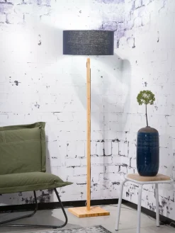 Good&Mojo Vloerlamp Fuji bamboe eco linnen blue denim Sale