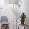 Good&Mojo Vloerlamp Fuji bamboe eco linnen lichtgrijs