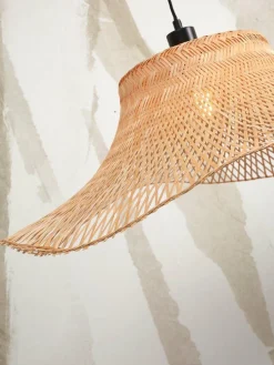 Good&Mojo Vloerlamp Ibiza L white met naturel kap Hot