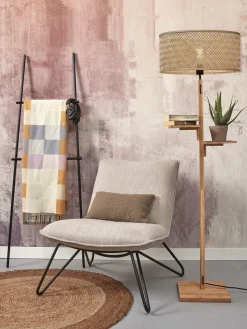 Good&Mojo Vloerlamp Java bamboe met plankjes Hot
