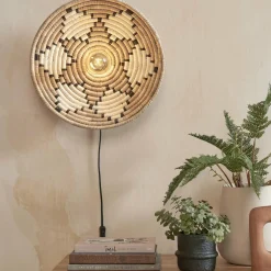 Good&Mojo Wandlamp Andros dia. 45cm naturel/wit New