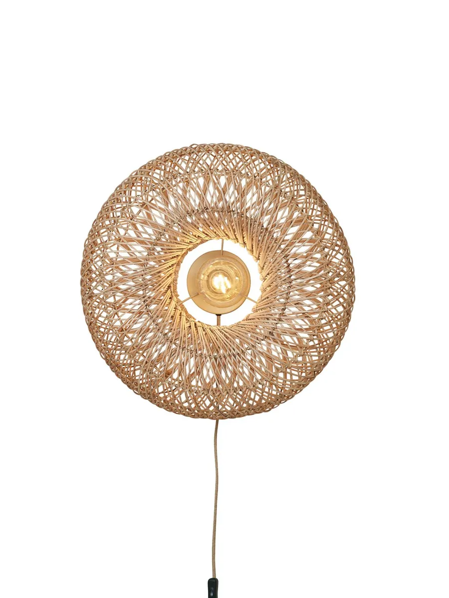Good&Mojo Wandlamp Arizona bamboe ø50x23cm naturel S