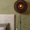 Good&Mojo Wandlamp Arizona bamboe ø50x23cm burgundy S Outlet