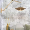 Good&Mojo Wandlamp Bali bamboe naturel Ø 60 x 15 cm zwart naturel L Sale