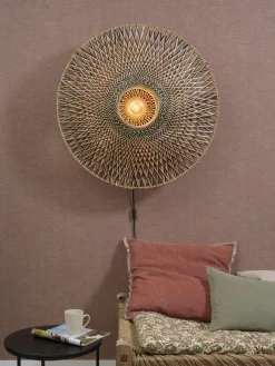 Good&Mojo Wandlamp Bali bamboe 87 x 20 cm zwart/naturel L Hot