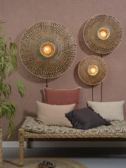 Good&Mojo Wandlamp Bali bamboe 87 x 20 cm zwart/naturel L Hot