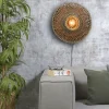 Good&Mojo Wandlamp Bali bamboe 44 x 12 cm zwart/naturel S New
