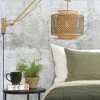 Good&Mojo Wandlamp Bhutan bamboe naturel Ø 40 zwart naturel L Online