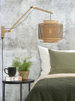 Good&Mojo Wandlamp Bhutan bamboe naturel Ø 40 zwart naturel L Online