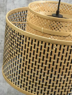 Good&Mojo Wandlamp Bhutan bamboe naturel Ø 40 zwart naturel L Online