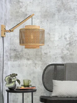 Good&Mojo Wandlamp Bhutan bamboe naturel Ø 40 zwart naturel S Best