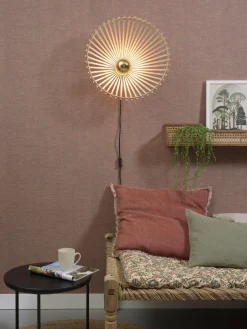 Good&Mojo Wandlamp Bromo bamboe asymm. Ø 50 naturel M
