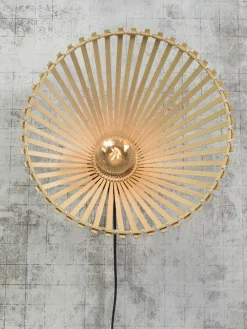 Good&Mojo Wandlamp Bromo bamboe asymm. Ø 50 naturel M