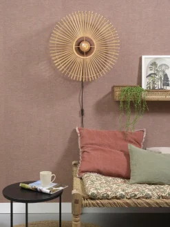 Good&Mojo Wandlamp Bromo bamboe Ø 60 naturel L
