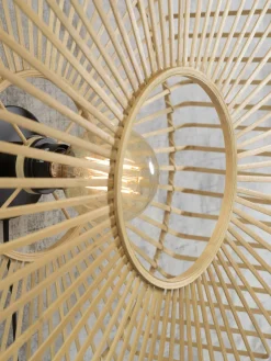 Good&Mojo Wandlamp Bromo bamboe Ø 60 naturel L